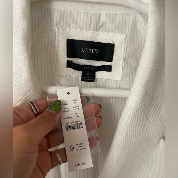 JCREW Matching White Kate linen pants and Parke blazer - Picture 10 of 16